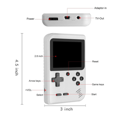 Retro Handheld Game Console with 800 Games, TV Output, 2-Player, Rechargeable