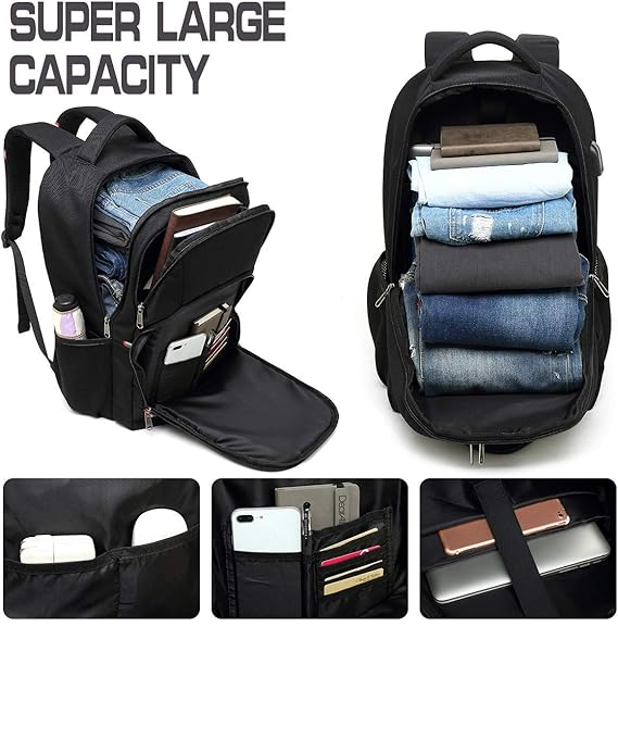 Extra Large Anti-Theft Laptop Backpack – USB Charging Business Travel Bag