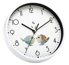 8-Inch Retro Silent Wall Clock, Non-Ticking Round Design for Home, White