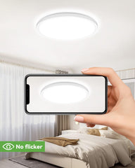 24W LED Bathroom Ceiling Light, 2100LM, 3 Color Temperatures, 22cm Ultra Thin Round Light