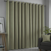 Green Thermal Eyelet Curtains – 89.8 x 89.8 Inch Room Darkening Drapes, 2 Panels
