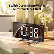 Digital LED Alarm Clock with Temperature, Snooze & USB Power Option (Black)
