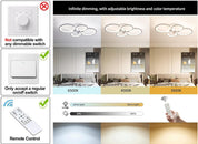 Modern Dimmable LED Ceiling Light – 36W Flush Mount for Home Interiors