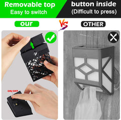 Solar Fence Lights 8 Pack – Outdoor Waterproof Decorative Garden