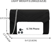 Suede Clutch Bag for Women – Elegant Evening, Shoulder & Crossbody Handbag