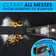 Portable Car Vacuum Cleaner – Powerful Handheld 12V Cleaner with 3 Attachments & Case