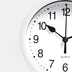 Small Round Modern Wall Clock, Easy Read Large Numbers, Silent Design, White