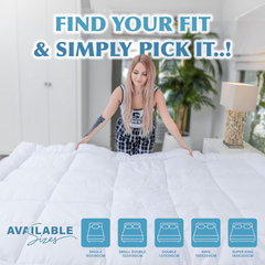 Luxury 4-Inch Mattress Topper Double Bed – Quilted, Breathable & Hotel Quality