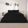 Black Microfibre Duvet Cover Set – Soft, Breathable Single Bedding with Pillowcase