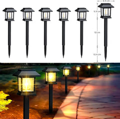 6 Pack Solar Garden Pathway Lights – Waterproof Outdoor Lamps