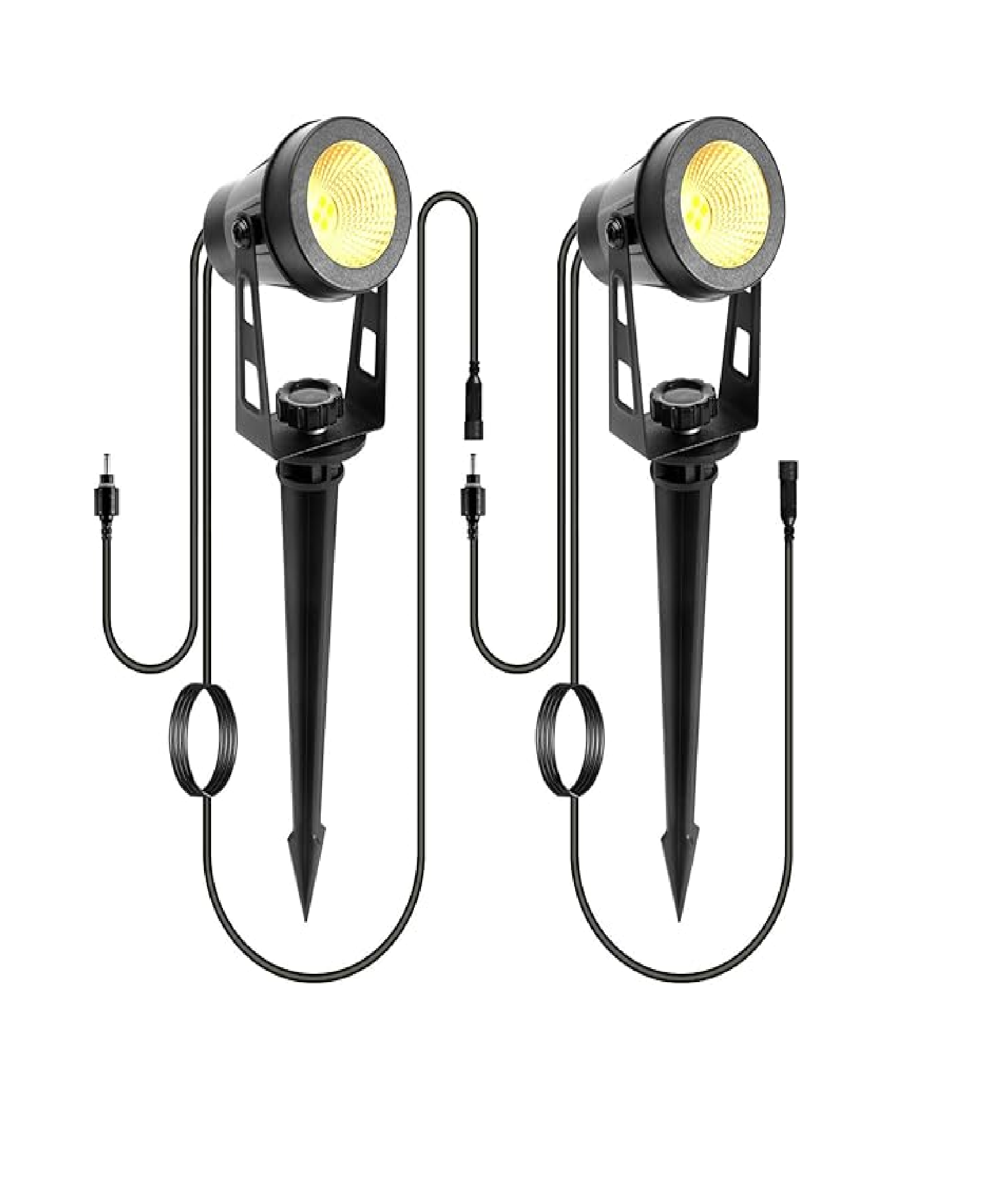 18 W Mains Powered Garden Spotlights – 6 Warm-White LEDs