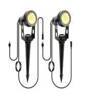 18 W Mains Powered Garden Spotlights – 6 Warm-White LEDs