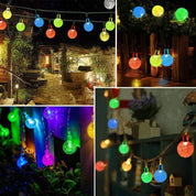 50 LED Solar Fairy Lights, Multi-Coloured, Waterproof, 23ft