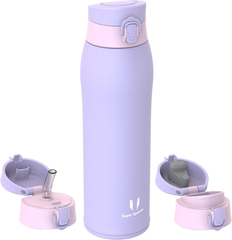 Insulated Stainless Steel Water Bottle – 2 Lids Travel Flask 350ml–950ml