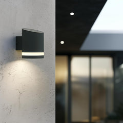 SolarCentre Truro Anthracite Grey Solar Powered Outdoor Wall Light