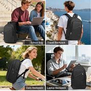 Anti-Theft Laptop Backpack – 15.6" USB Charging Travel & Work Rucksack Unisex