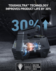 12V Portable Car Tyre Inflator – 100W Air Compressor Pump with Gauge & LED Light