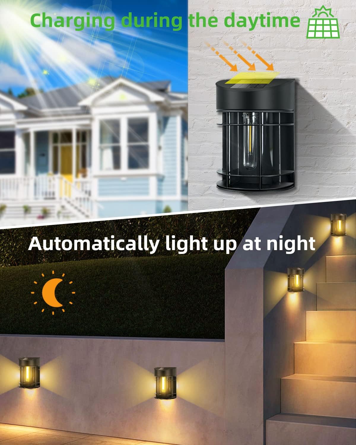 Retro Solar Fence Lights – 6 Pack Warm White