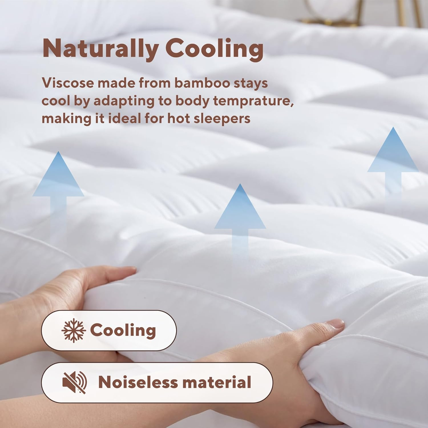 10cm Extra Deep Double Mattress Topper – Quilted, Soft, Breathable & Hypoallergenic