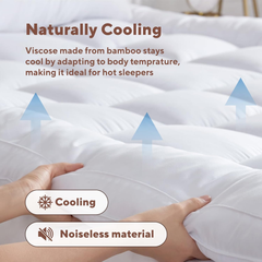 10cm Extra Deep Double Mattress Topper – Quilted, Soft, Breathable & Hypoallergenic