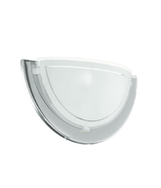 White Steel & Glass Wall Light with E27 Socket
