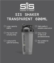 600ml Protein Shaker Bottle with Wire Mixball Whisk – Leakproof & BPA-Free