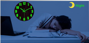 12-Inch Luminous Wooden Wall Clock, Silent Non-Ticking Glow-in-Dark Clock (Battery)