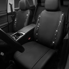 Luxury Bling Leather Car Seat Covers – 2PCS Front Shiny Diamond Set