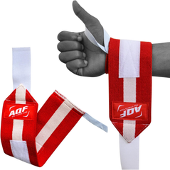 Weight Lifting Wrist Wraps – Adjustable Gym Training Straps (Pair, One Size)