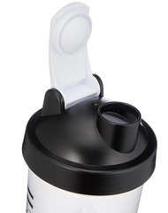 Protein Shaker Bottle 600ml – BPA-Free Mixer Cup with Wire Blender Ball, Clear