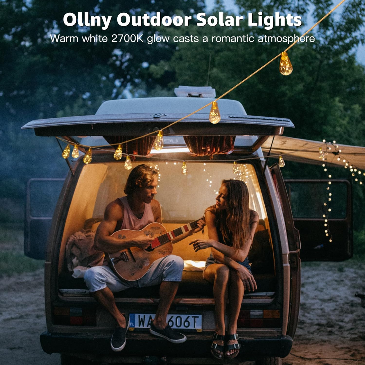 6m Solar Festoon Lights with Remote – 16 Bulbs Outdoor