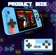 Handheld Game Console with 800 Classic Games, 3.5" Screen, TV Support – Blue