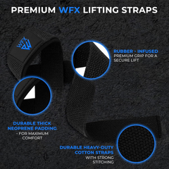 Weight Lifting Straps – Padded Neoprene Wrist Support for Gym & Deadlifts