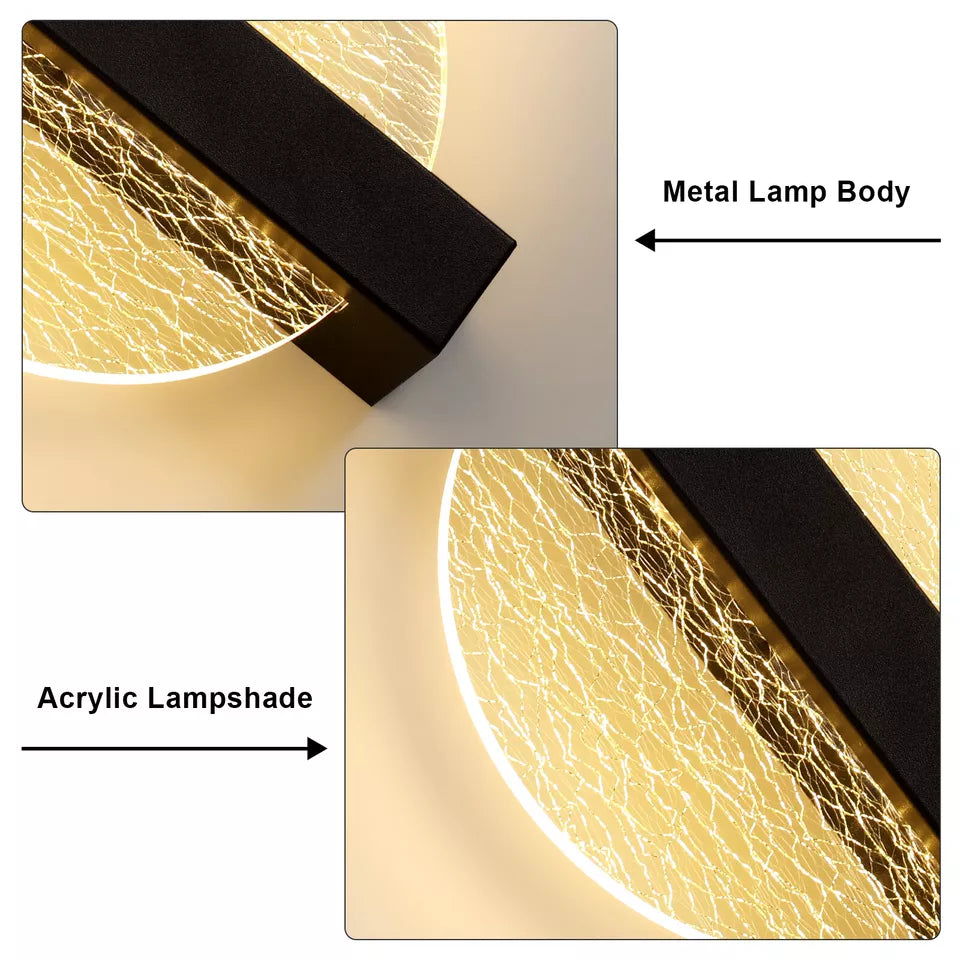 12W Modern LED Wall Lamp – Warm White Sconce for Bedroom & Hallway