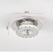 Modern Square Chrome Crystal LED Ceiling Light Lamp Fitting Pendant Chandelier
