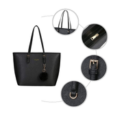 Women’s PU Leather Laptop Tote Bag – 15.6 Inch Large Shoulder Handbag for Work, School & Travel
