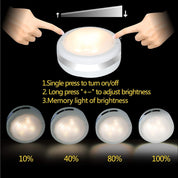 Wireless Battery Puck Lights with Remote – 4000K Natural White