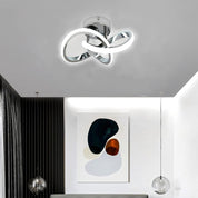 Modern 22W Silver LED Ceiling Light, Cold White