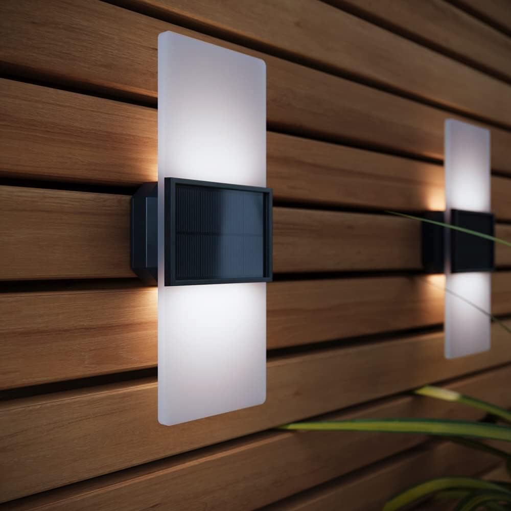 SolarCentre Gemini XL Outdoor Wall Lights, Set of 2, 27cm