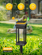4-Pack Warm White Solar Garden Lights