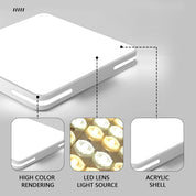 36W Square LED Ceiling Light, 4050lm, 6500K Cool White, 40cm Flush Mount Panel Light for Bedroom, Kitchen, Hallway, Living Room