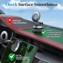 Vacuum Magnetic Car Phone Holder – 360° Rotatable Foldable Mount for iPhone & Smartphones