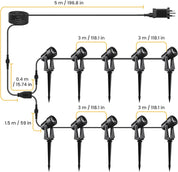 Mains-Powered Garden Spotlights – 10-Pack LED Set