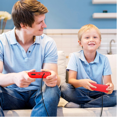 Retro Handheld Game Console with 500 Built-In Games, 3” Screen, Rechargeable (Red)