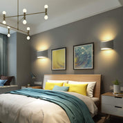 2-Pack LED Wall Sconces – Modern White Plaster Up & Down Wall Lights with G9 Warm White Bulbs, 7W