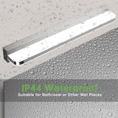 LED Mirror Front Light 9W  Daylight White, Front Lighting IP44 for Bathroom, LED Over Mirror Light, Stainless Steel Base