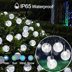 Solar Garden Lights Outdoor - 50 LED 7M/23Ft Waterproof Fairy String Lights for Patio & Yard