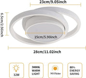 30W LED Ceiling Light, 2350LM Round Flush Mount, 3 Colour Dimmable for Bedroom, Kitchen & Hallway