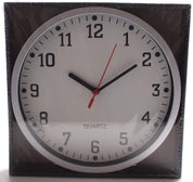 23cm Modern Wall Clock – Large Easy Read Numbers, White Dial & Silver Frame