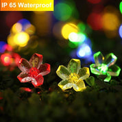 Solar Blossom String Lights – 50 LEDs, Multicolor, 23ft